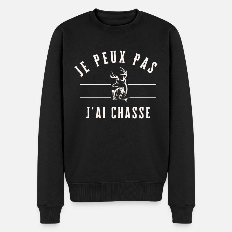 Je Peux Pas J'ai Chasse - Pull Premium bio Homme - noir