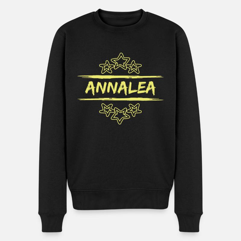 Annalea - Männer Premium Bio Pullover - Schwarz