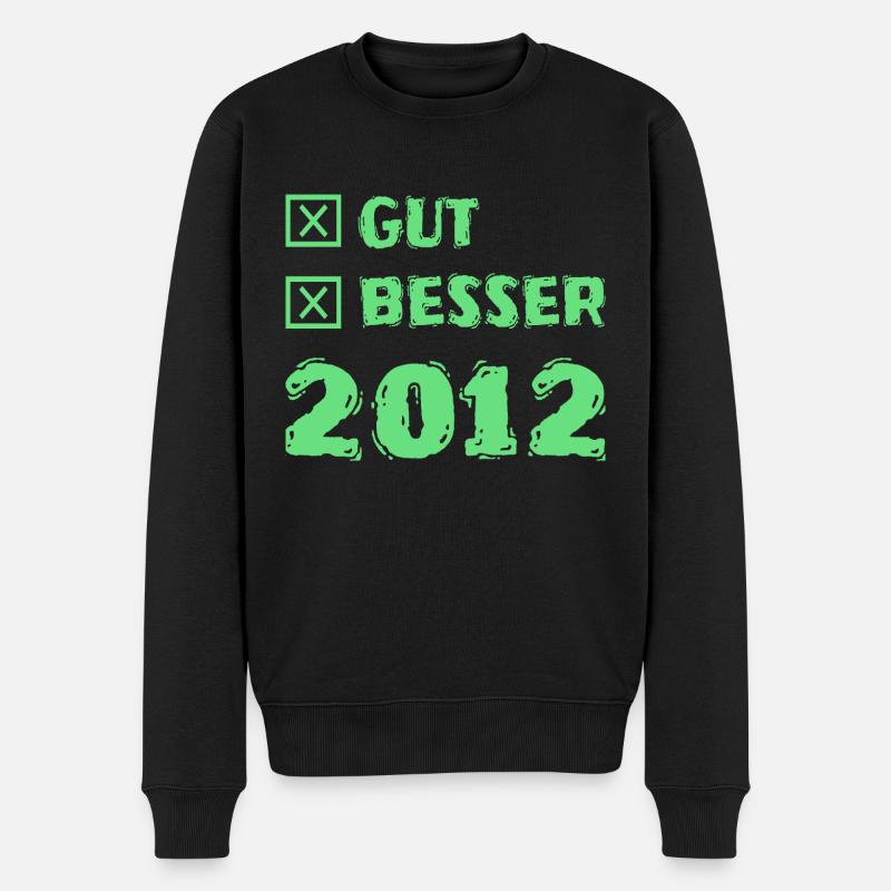 Besser 2012 - Männer Premium Bio Pullover - Schwarz