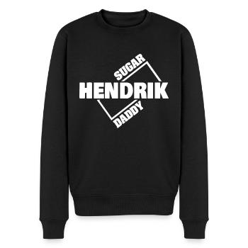 Hendrik als Sugardaddy - Männer Premium Bio Pullover - Schwarz - Vorne - Nico (187cm)