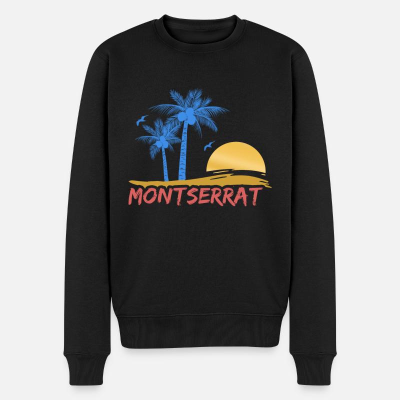 Plage de Montserrat - Pull Premium bio Homme - noir