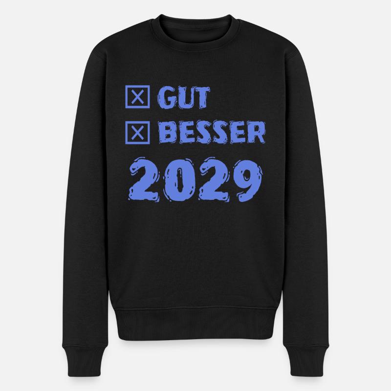 2029 - Männer Premium Bio Pullover - Schwarz