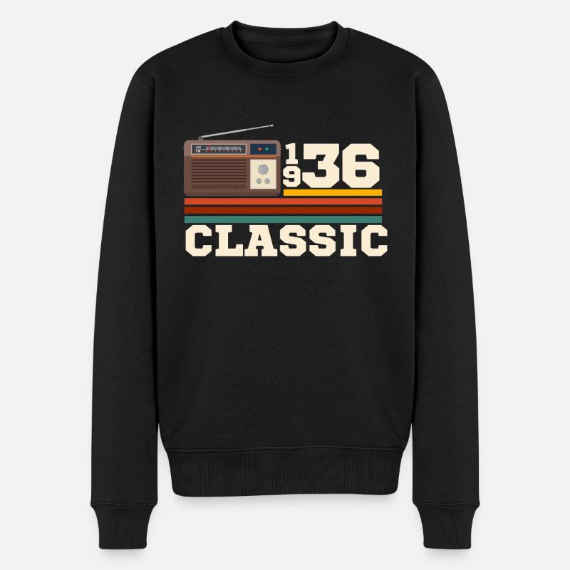 Anniversaire 1936 retro classic - Pull Premium bio Homme - noir