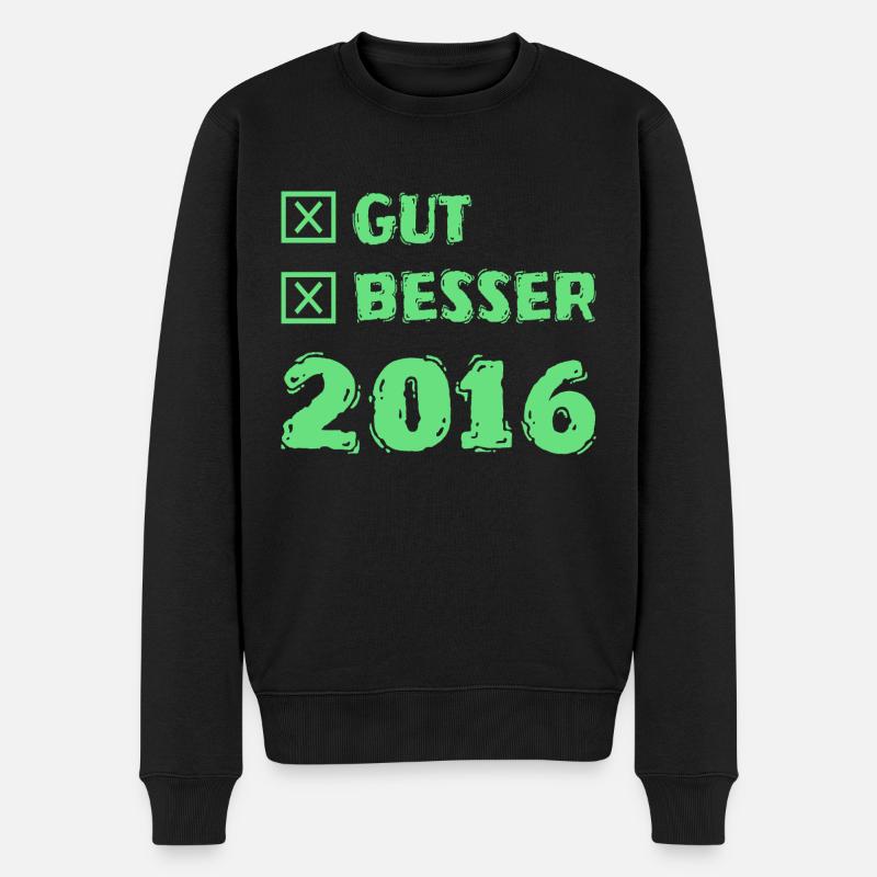 Jahr 2016 - Männer Premium Bio Pullover - Schwarz
