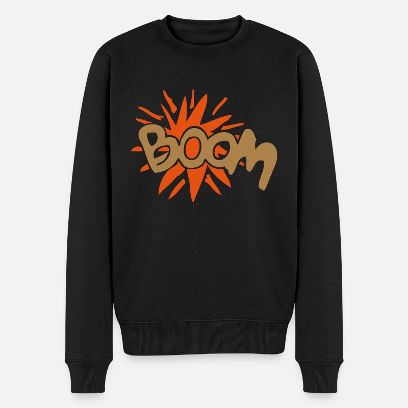 explosion boom - Pull Premium bio Homme - noir