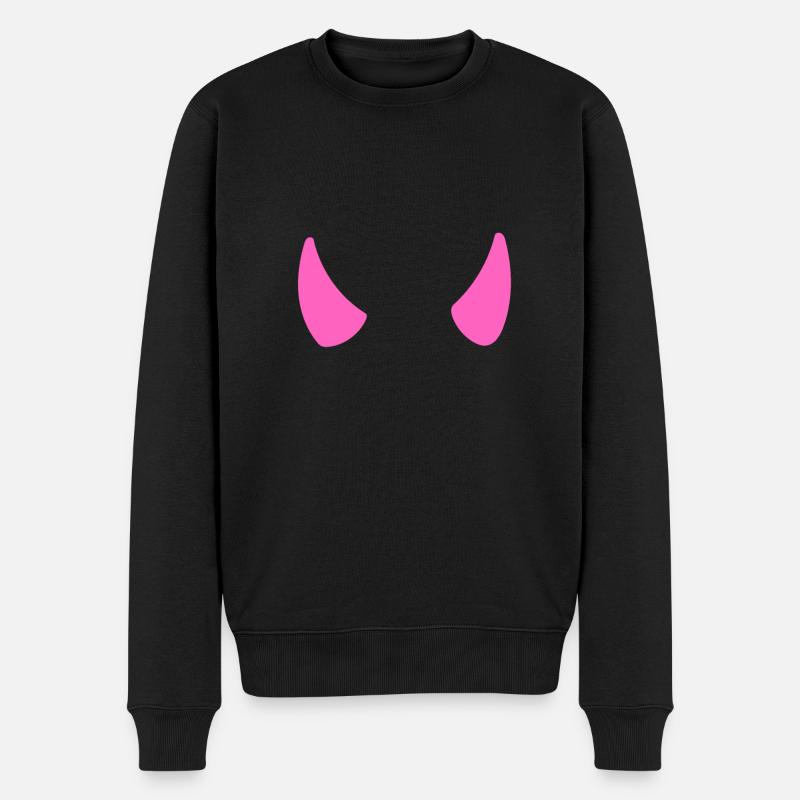 Hörner - Männer Premium Bio Pullover - Schwarz