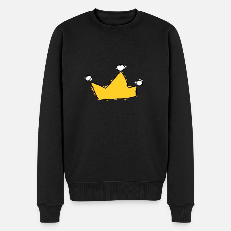 couronne - Pull Premium bio Homme - noir