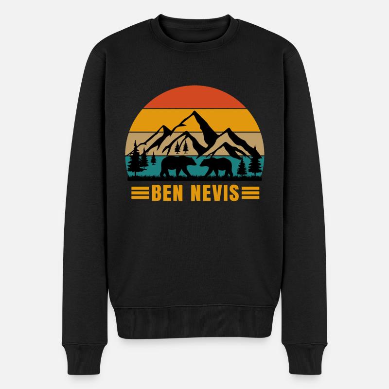 ben nevis - Männer Premium Bio Pullover - Schwarz
