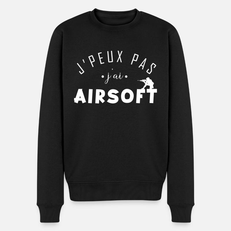 j peux pas j ai airsoft - idée cadeau airsoft - Pull Premium bio Homme - noir