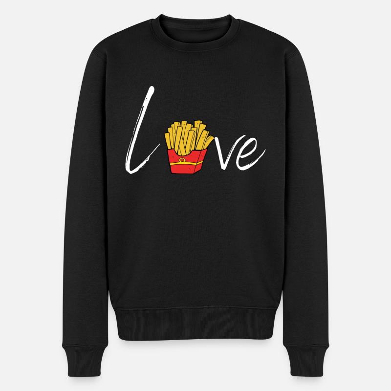 amour des frites - Pull Premium bio Homme - noir