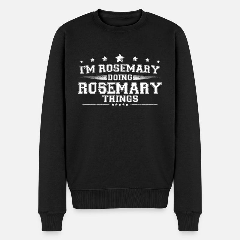 Rosmarin - Männer Premium Bio Pullover - Schwarz