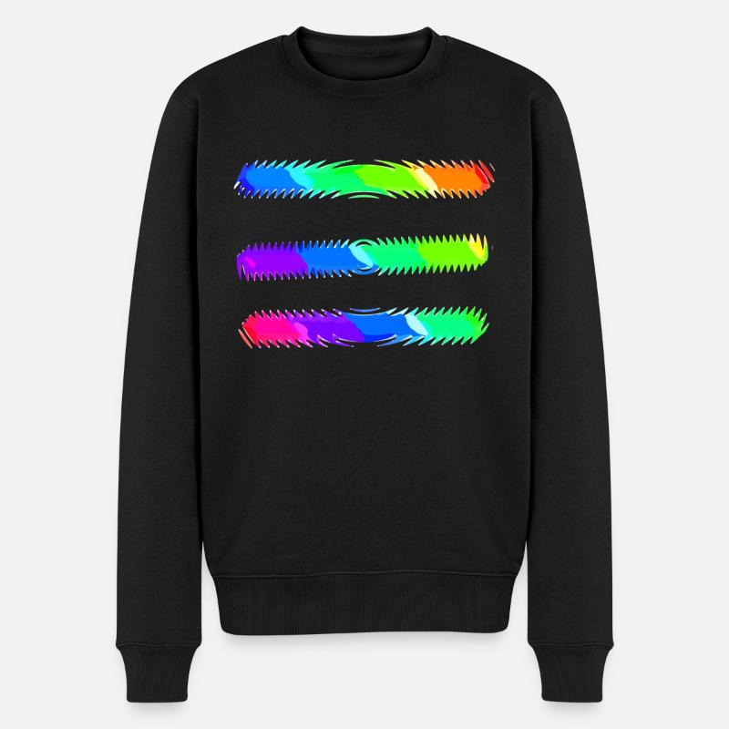 Lines | Wavy lines | | symbols Pattern - Men's Premium Organic Jumper - black