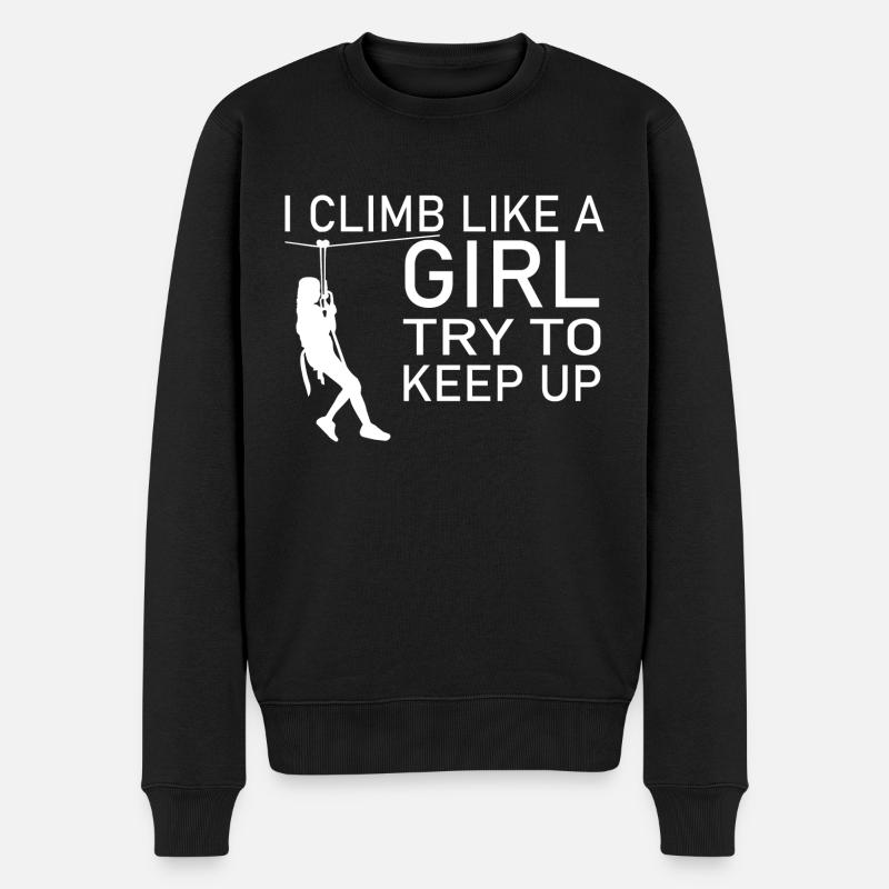 climbing - Männer Premium Bio Pullover - Schwarz