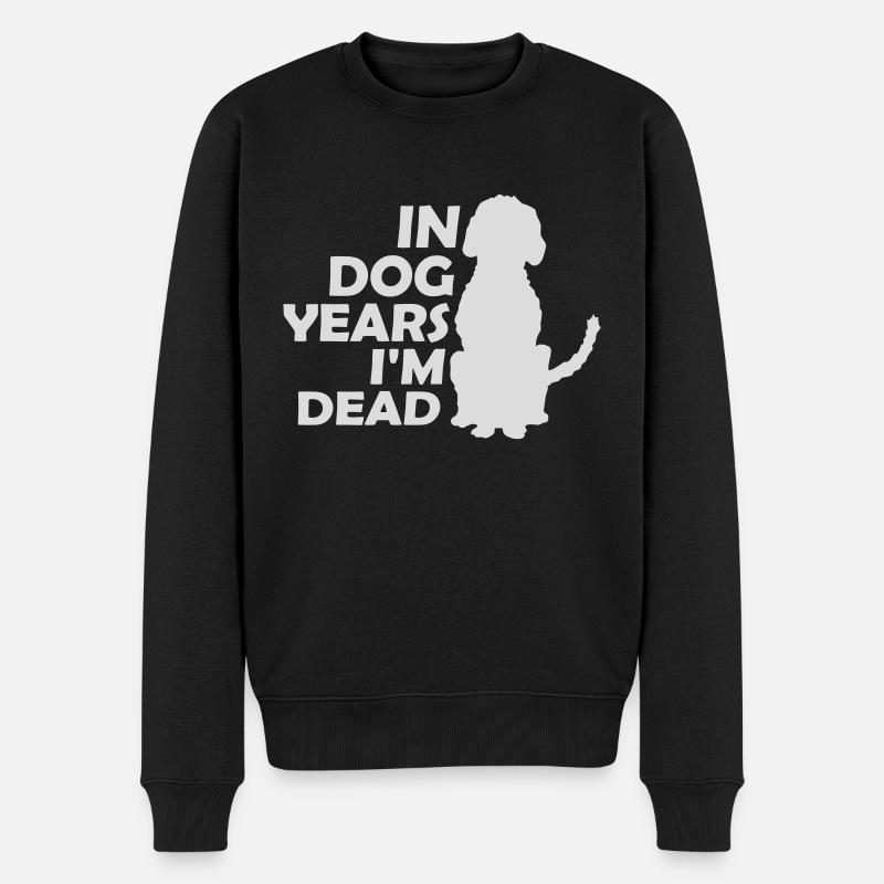in dog years Dead - Männer Premium Bio Pullover - Schwarz