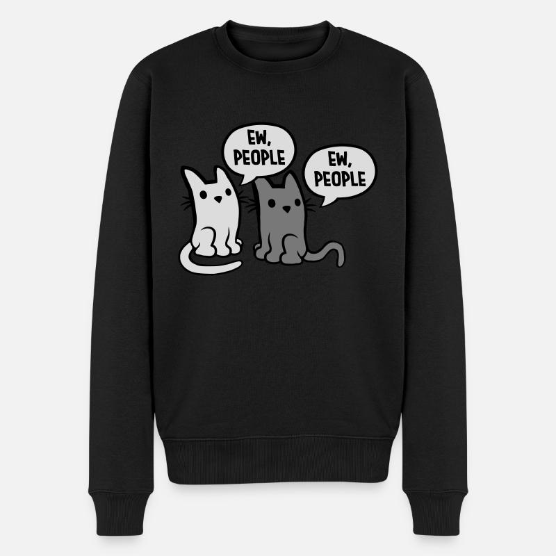 Drôles de chats ew people - Pull Premium bio Homme - noir