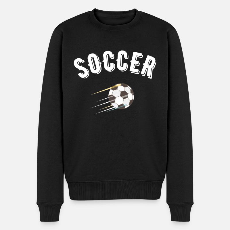 Fußball - Männer Premium Bio Pullover - Schwarz