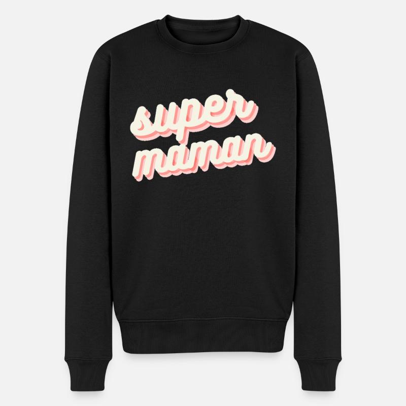 super maman - Pull Premium bio Homme - noir