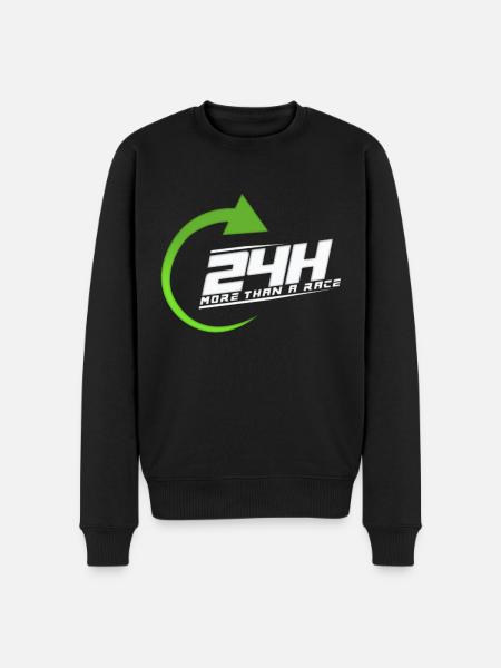 24h - Männer Premium Bio Pullover - Schwarz