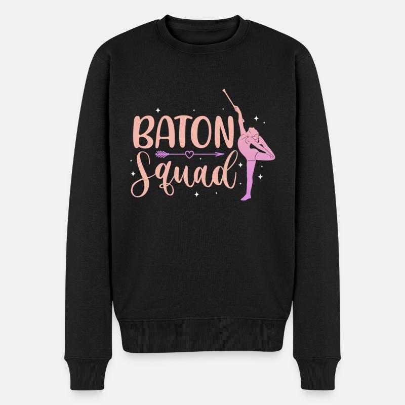 Baton Squad - Männer Premium Bio Pullover - Schwarz