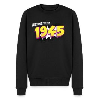78e anniversaire rétro dans le style Pop Art Comic Book - Pull Premium bio Homme - noir - Devant - Nico (187cm)