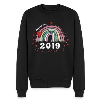 Cute Rainbow Awesome 2019 - 4. Geburtstag mit - Männer Premium Bio Pullover - Schwarz - Vorne - Nico (187cm)