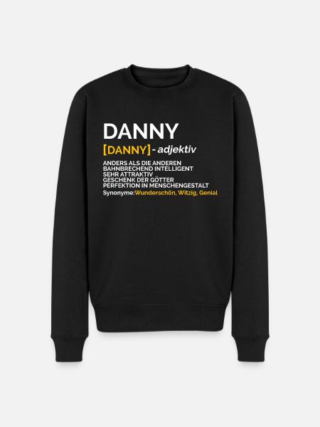 Danny - Männer Premium Bio Pullover - Schwarz
