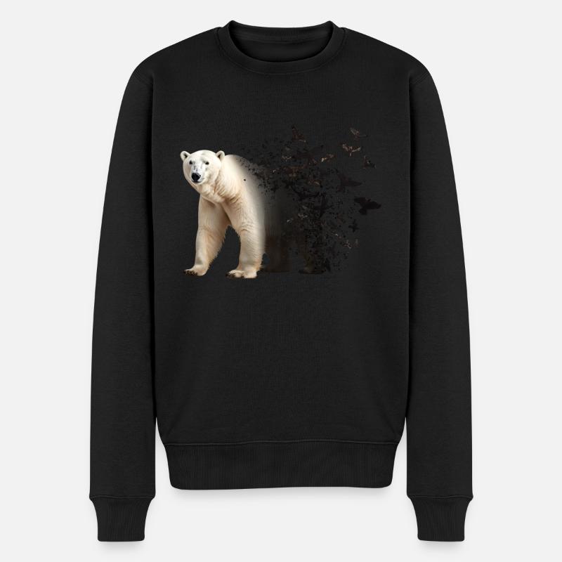 Eisbär - Männer Premium Bio Pullover - Schwarz