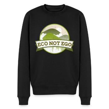 Eco not Ego - Men's Premium Organic Jumper - black - Front - Nico (187cm)