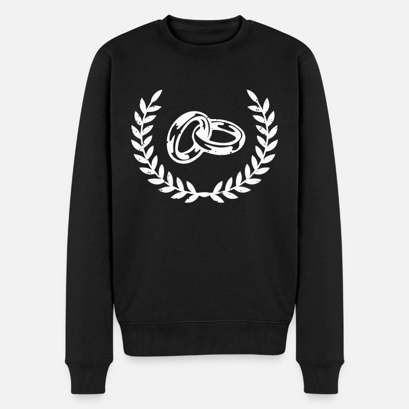 Alliances blanches - Pull Premium bio Homme - noir