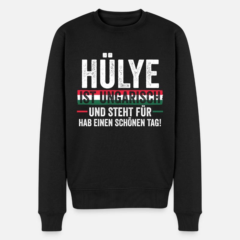 Hongrois Hongrois Hongrie - Pull Premium bio Homme - noir