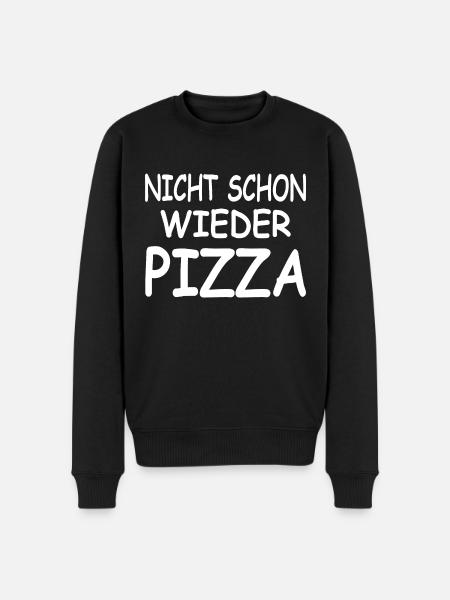 Pizza - Männer Premium Bio Pullover - Schwarz