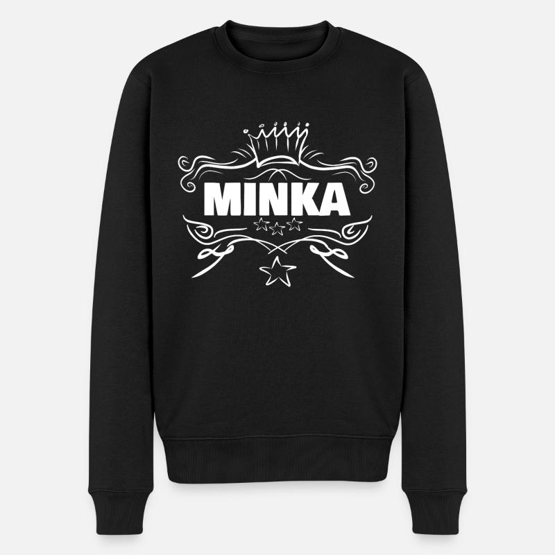 Minka als Baby - Männer Premium Bio Pullover - Schwarz