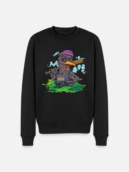 Grounded Bird - Men's Premium Organic Jumper - black