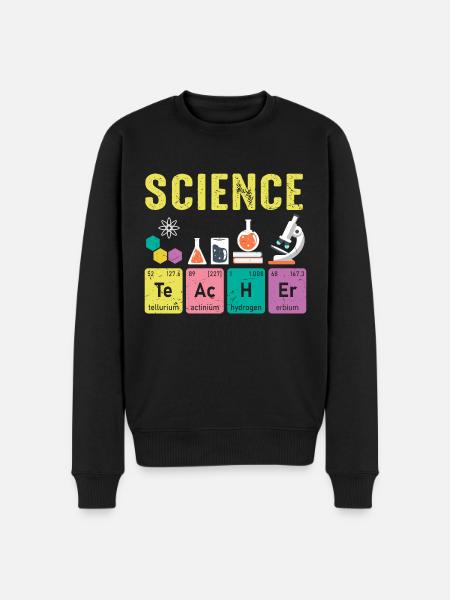 Science Teachers Regular Elements - Men's Premium Organic Jumper - black