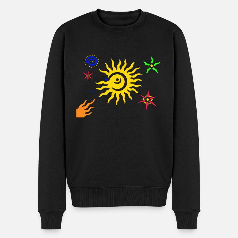Universum - Männer Premium Bio Pullover - Schwarz