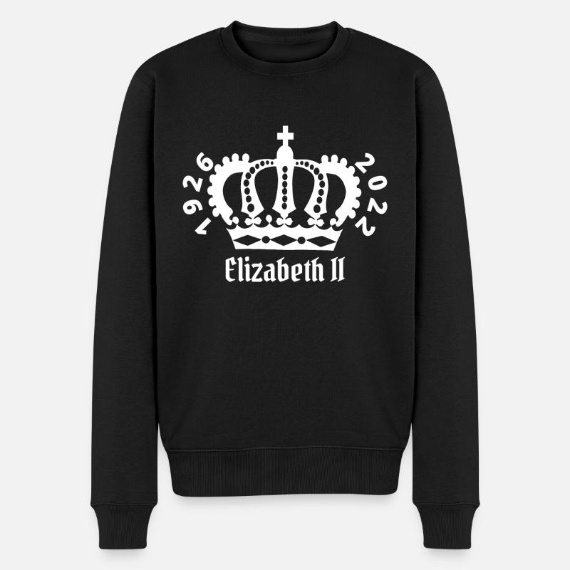 Rip Reine Elizabeth II - Pull Premium bio Homme - noir