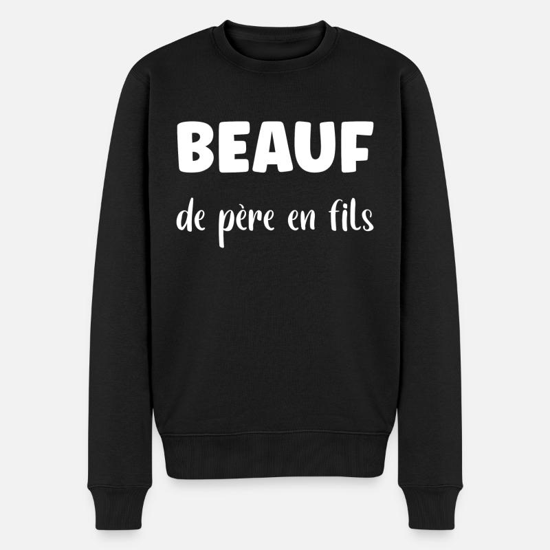 beauf de pere en fils - Pull Premium bio Homme - noir