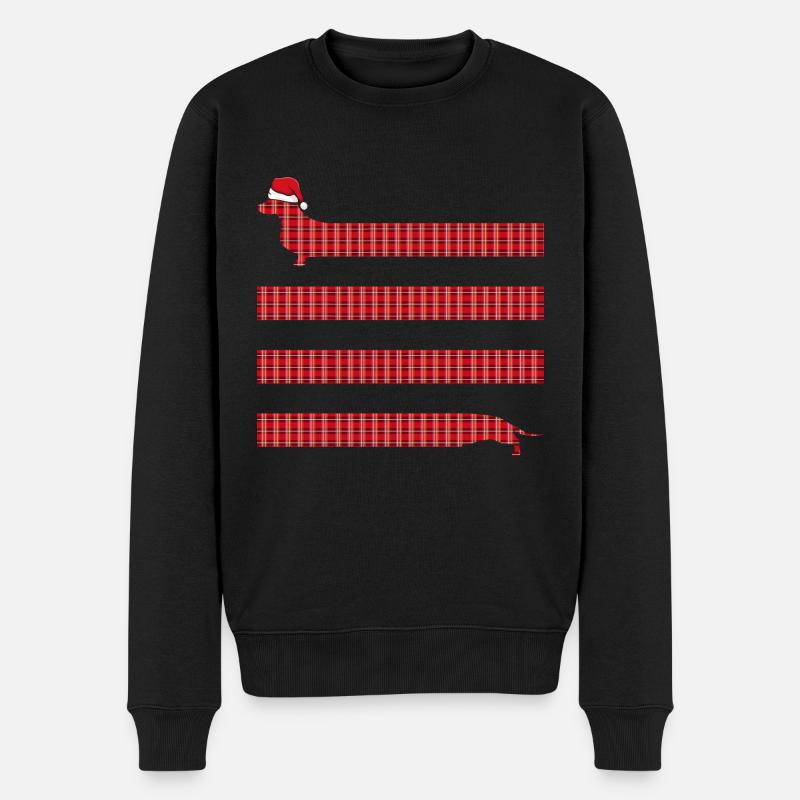 Teckel Teckel Noël-teckel « Teckel Noël » - Pull Premium bio Homme - noir