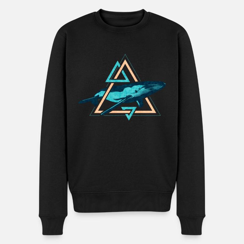 Baleine bleue - Pull Premium bio Homme - noir