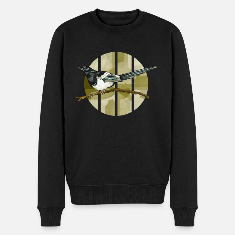 Oiseau coloré - Pull Premium bio Homme - noir