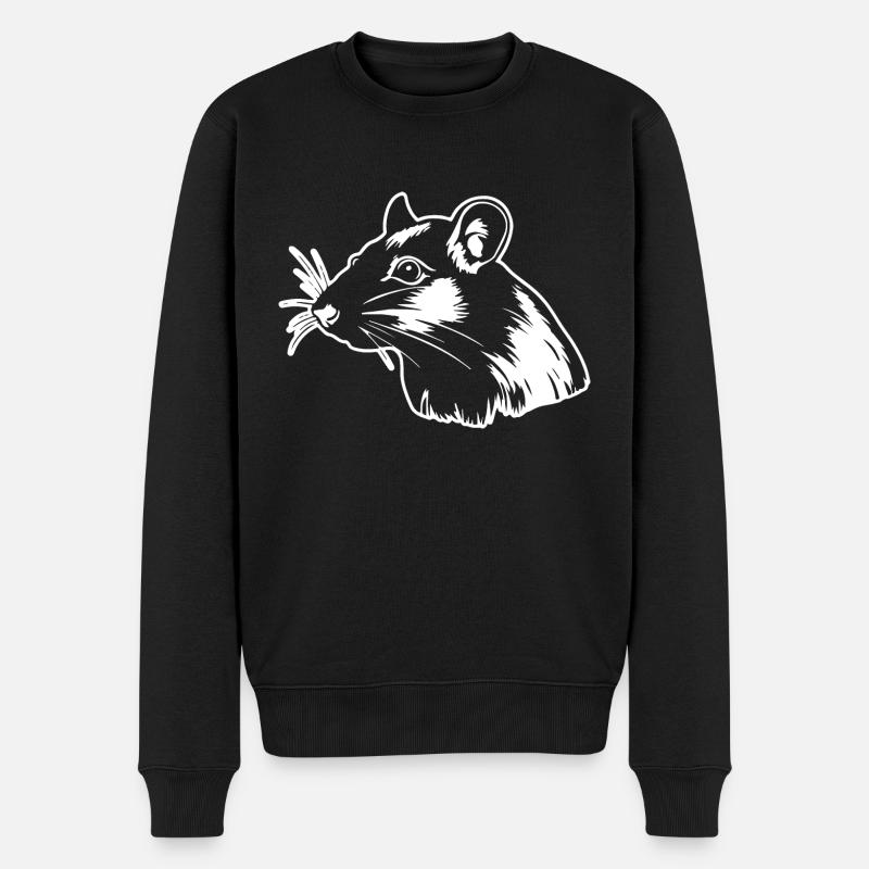 Rat, souris, rongeur, rats - Pull Premium bio Homme - noir