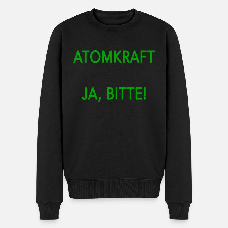 Atomkraft ja bitte - Männer Premium Bio Pullover - Schwarz