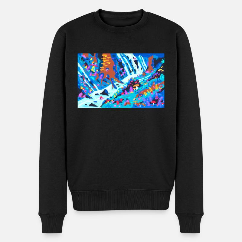 Zauberwald - Männer Premium Bio Pullover - Schwarz