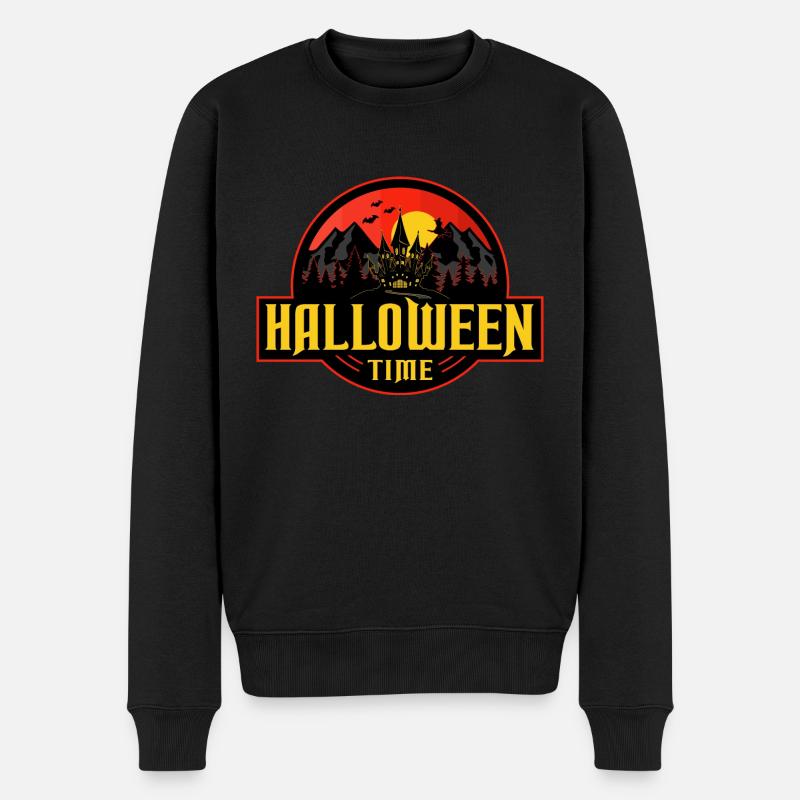 Halloween - Männer Premium Bio Pullover - Schwarz