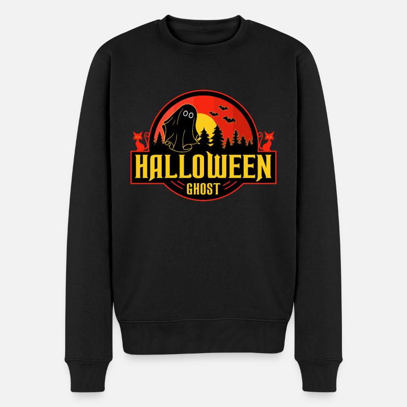 Halloween - Männer Premium Bio Pullover - Schwarz