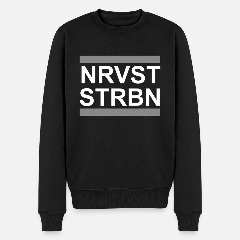NRVST STRBN grau - Männer Premium Bio Pullover - Schwarz