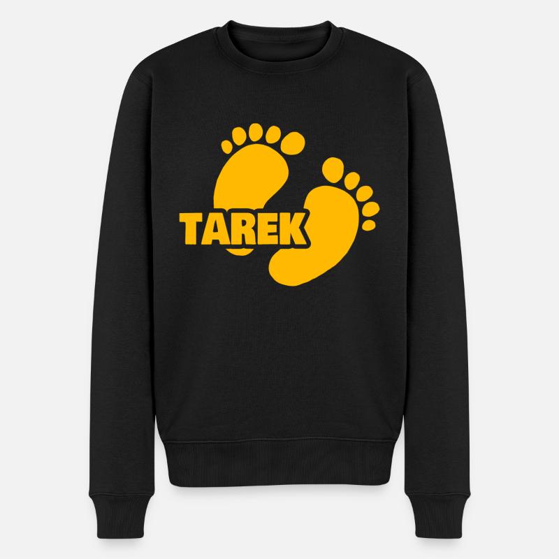 Geburt Tarek - Männer Premium Bio Pullover - Schwarz
