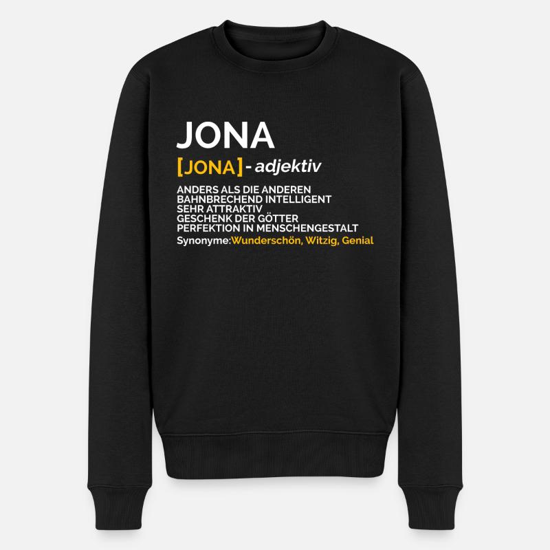 Jona - Männer Premium Bio Pullover - Schwarz