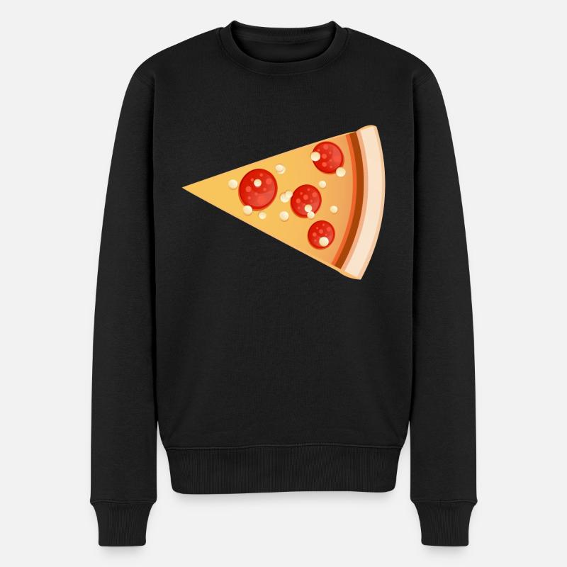 Pizza kid Pizza slice - Männer Premium Bio Pullover - Schwarz