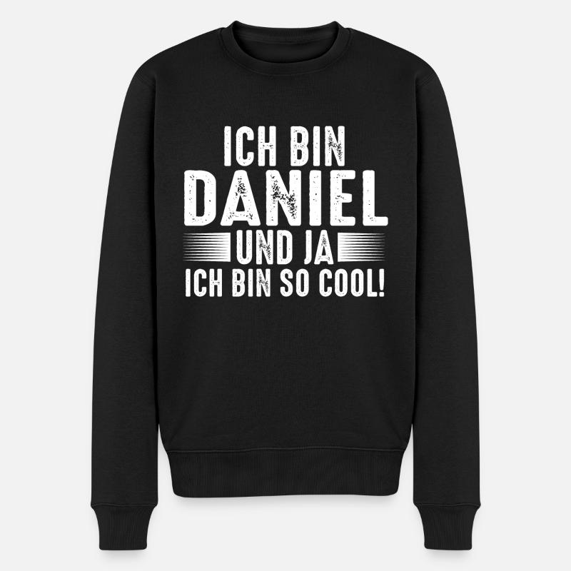 Vorname Daniel - Männer Premium Bio Pullover - Schwarz